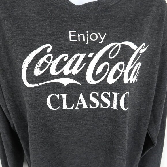 Enjoy Coca-Cola Classic Graphic Sweatshirt Small Dark Heather Gray NWT $34 - Picture 3 of 4
